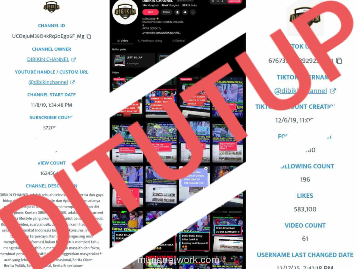 YouTube Tutup Kanal DIBIKIN CHANNEL Penyebar Hoaks dan Konten Fitnah