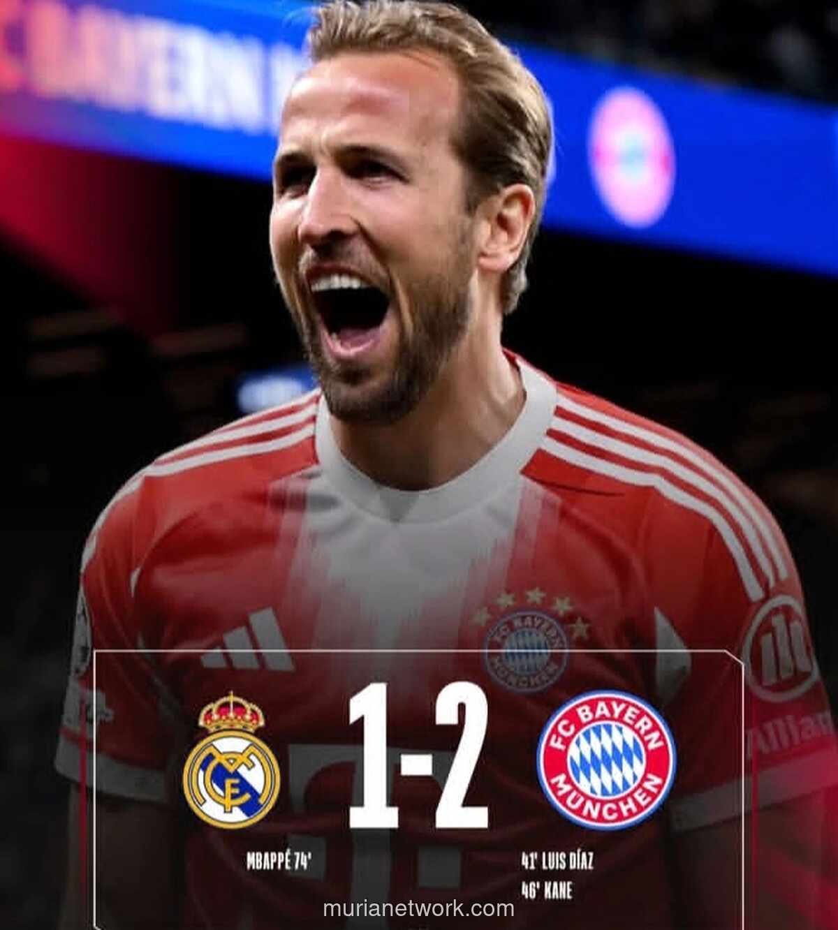 Bay Munich Kalahkan Real Madrid 2-1 di Leg Pertama Perempat Final Liga Champions