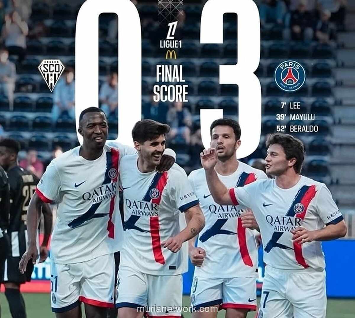 PSG Hajar Angers 3-0, Gol Cepat dan Dominasi Penuh Kokohkan Puncak Klasemen Ligue 1