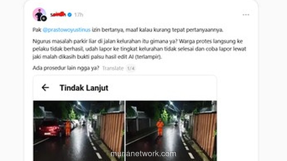 Petugas PPSU di Jakarta Timur Diberi Sanksi Gara-gara Pakai Foto AI untuk Tanggapi Aduan Warga