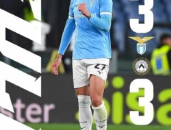 Lazio vs Udinese Berakhir 3-3, Empat Gol Tercipta dalam 10 Menit Terakhir