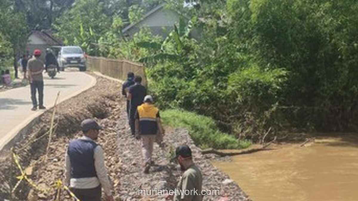 Proyek Jalan Desa di Pandeglang Rampung, Namun Bronjong Penahan Tanah Alami Penurunan