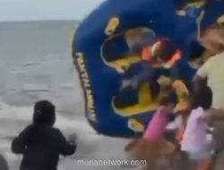 Lima Wisatawan Terluka Usai Kecelakaan Banana Boat di Pantai Harapan Ammani