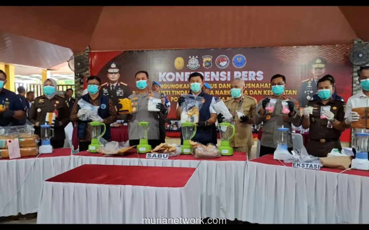 Polda Babel Sita 47 Kg Ketamin dan 7,9 Kg Sabu dalam Tiga Bulan