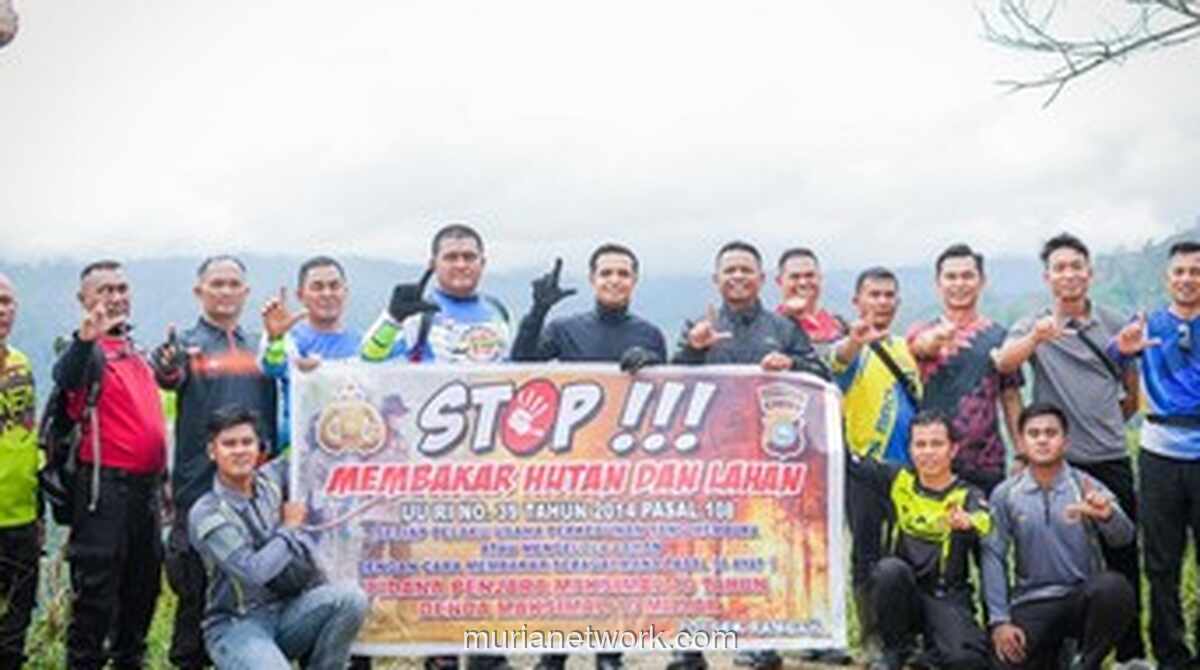 Polres Rokan Hulu Intensifkan Patroli dan Bagi Sembako untuk Cegah Karhutla