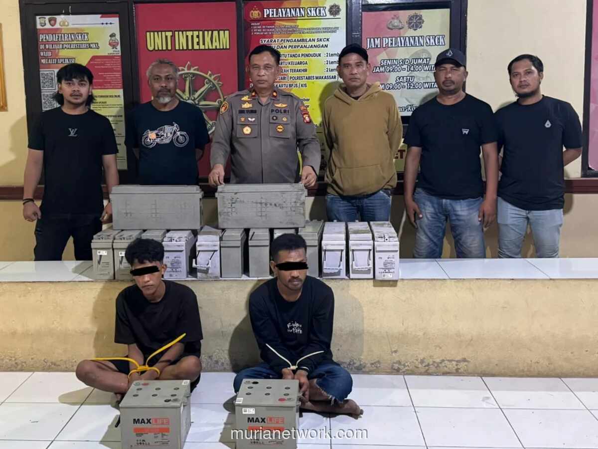 Polisi Tangkap Dua Pelaku Pencurian Baterai Tower di Makassar, Modusnya Menyamar Jadi Teknisi