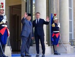 Prabowo dan Macron Gelar Pertemuan Bilateral di Istana Elysee