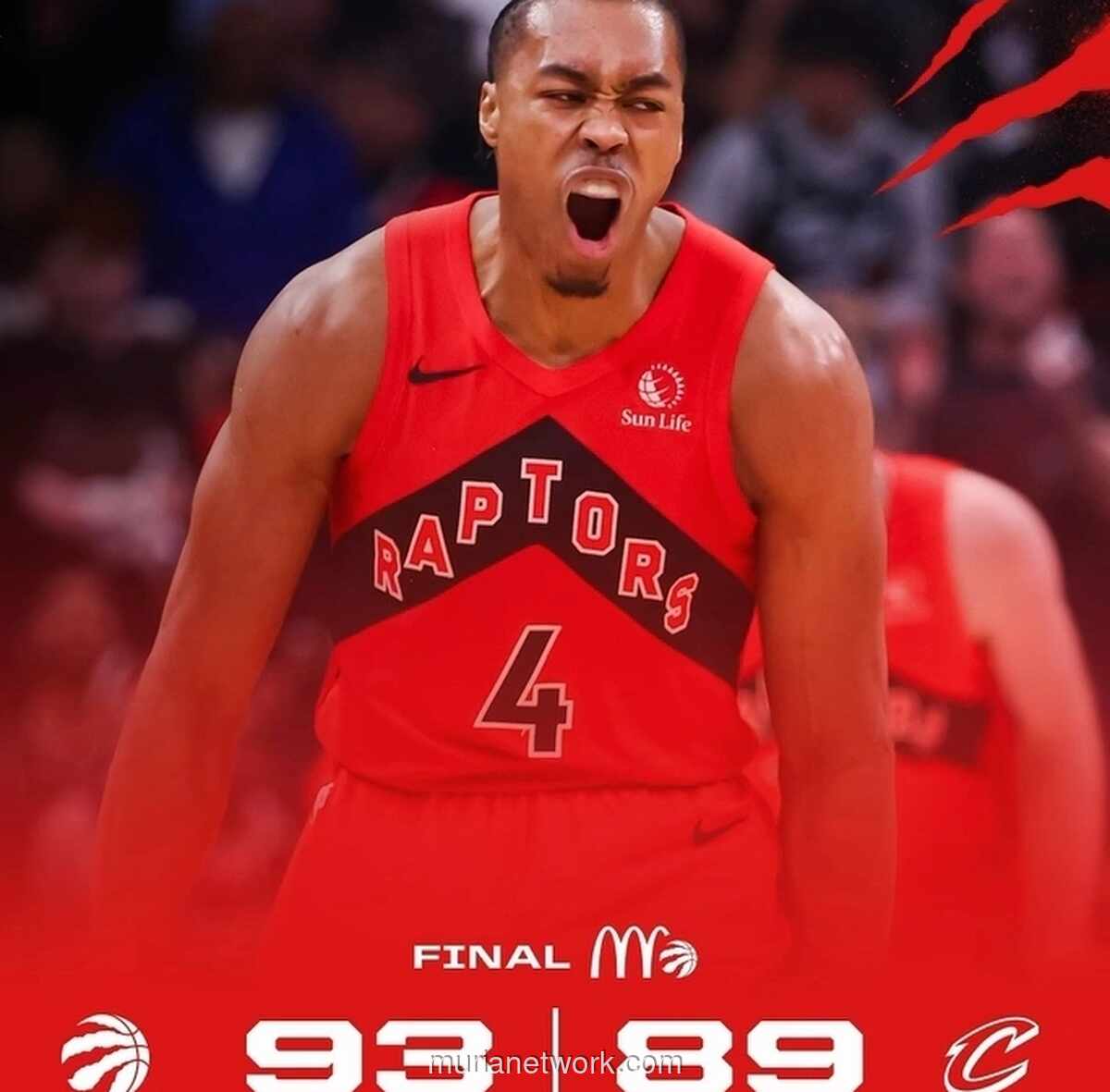 Raptors Samai Kedudukan Usai Kalahkan Cavaliers 93-89 di Laga Keempat Playoff NBA