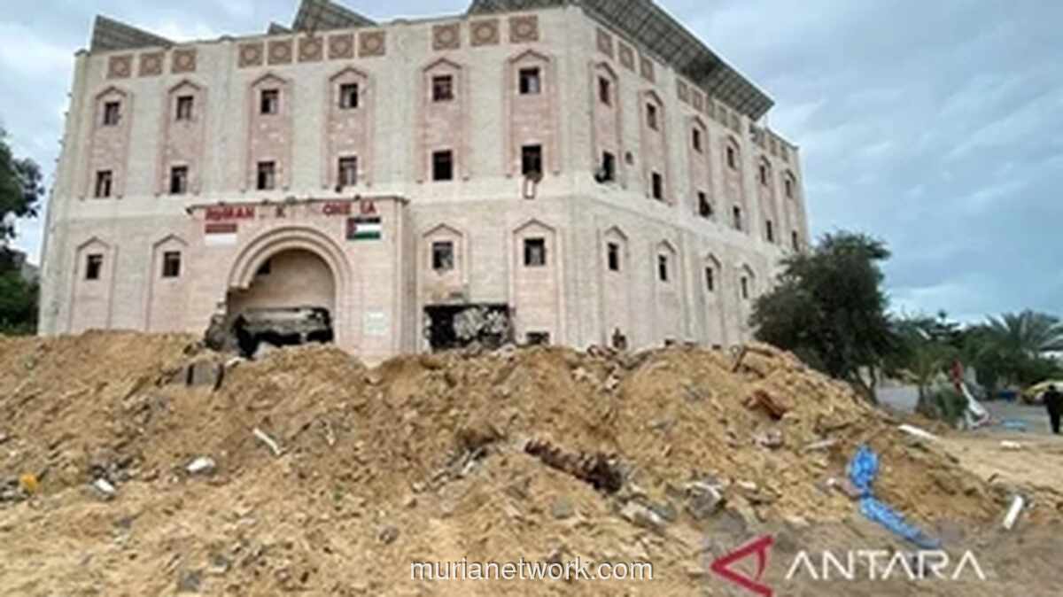 Indonesia Kecam Pemasangan Spanduk Rising Lion Israel di Reruntuhan RS Indonesia Gaza