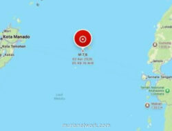 Gempa M 7,6 Guncang Bitung, Picu Tsunami 0,3 Meter di Halmahera Barat