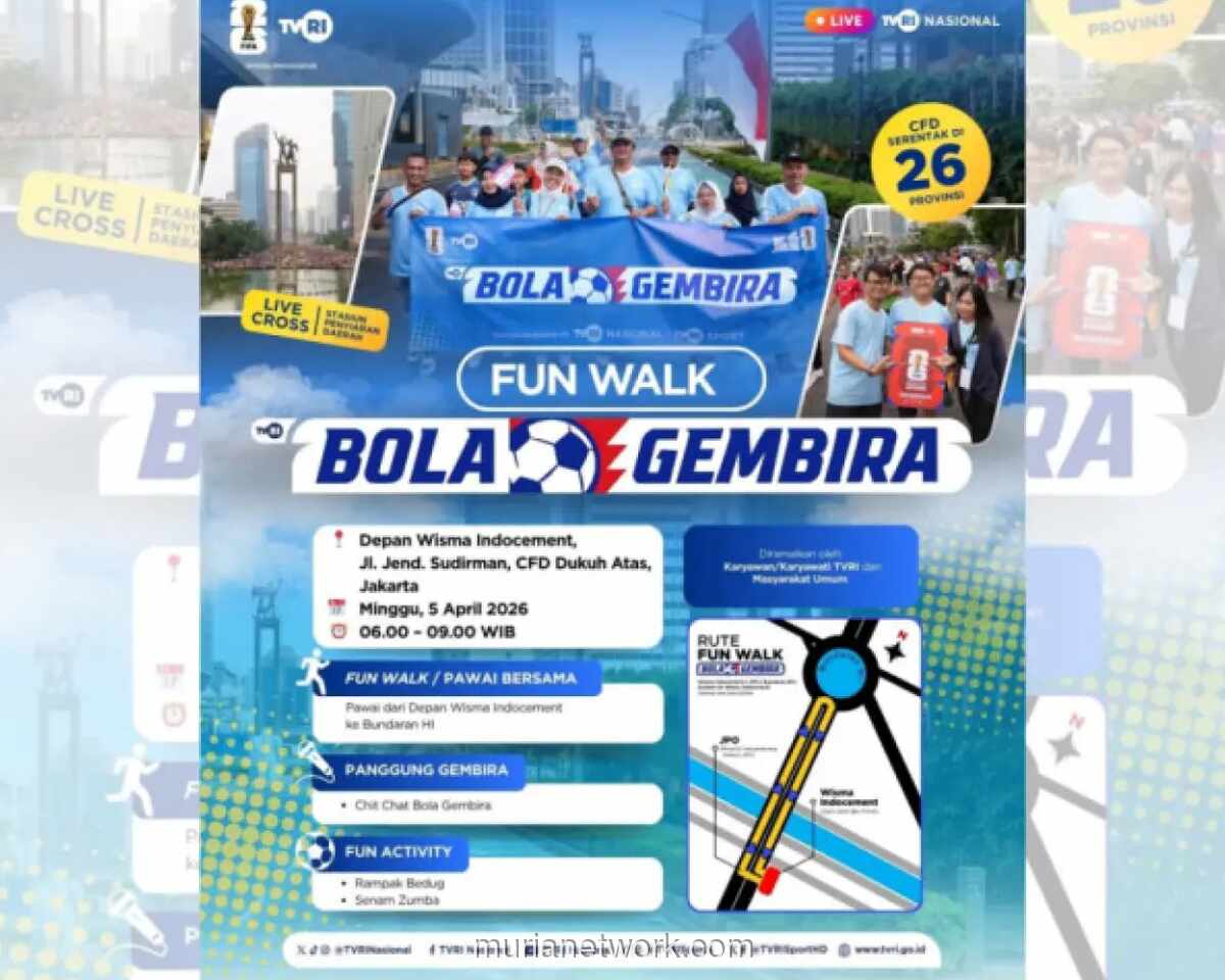 TVRI Gelar Fun Walk Bola Gembira Serentak di 26 Provinsi