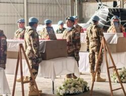 UNIFIL Gelar Upacara Penghormatan Terakhir untuk Tiga Prajurit TNI Gugur di Lebanon