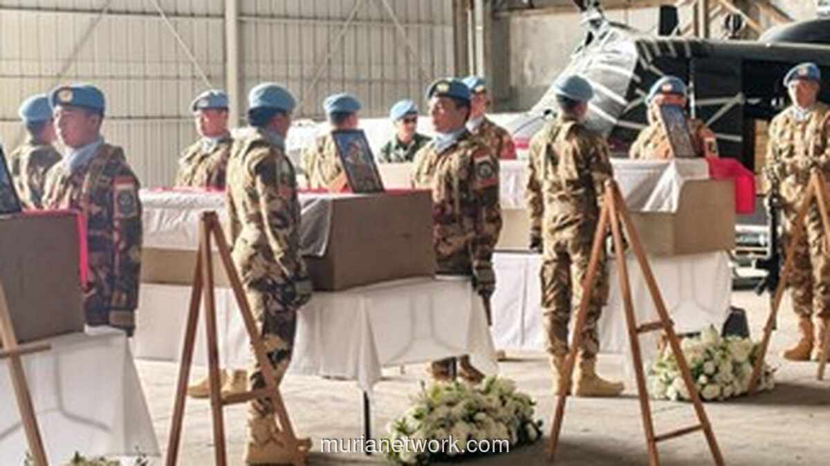 UNIFIL Gelar Upacara Penghormatan Terakhir untuk Tiga Prajurit TNI Gugur di Lebanon