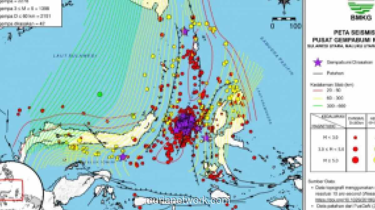 BMKG Catat 2.278 Gempa Guncang Sulawesi Utara Sepanjang April 2026, Didominasi Gempa Dangkal