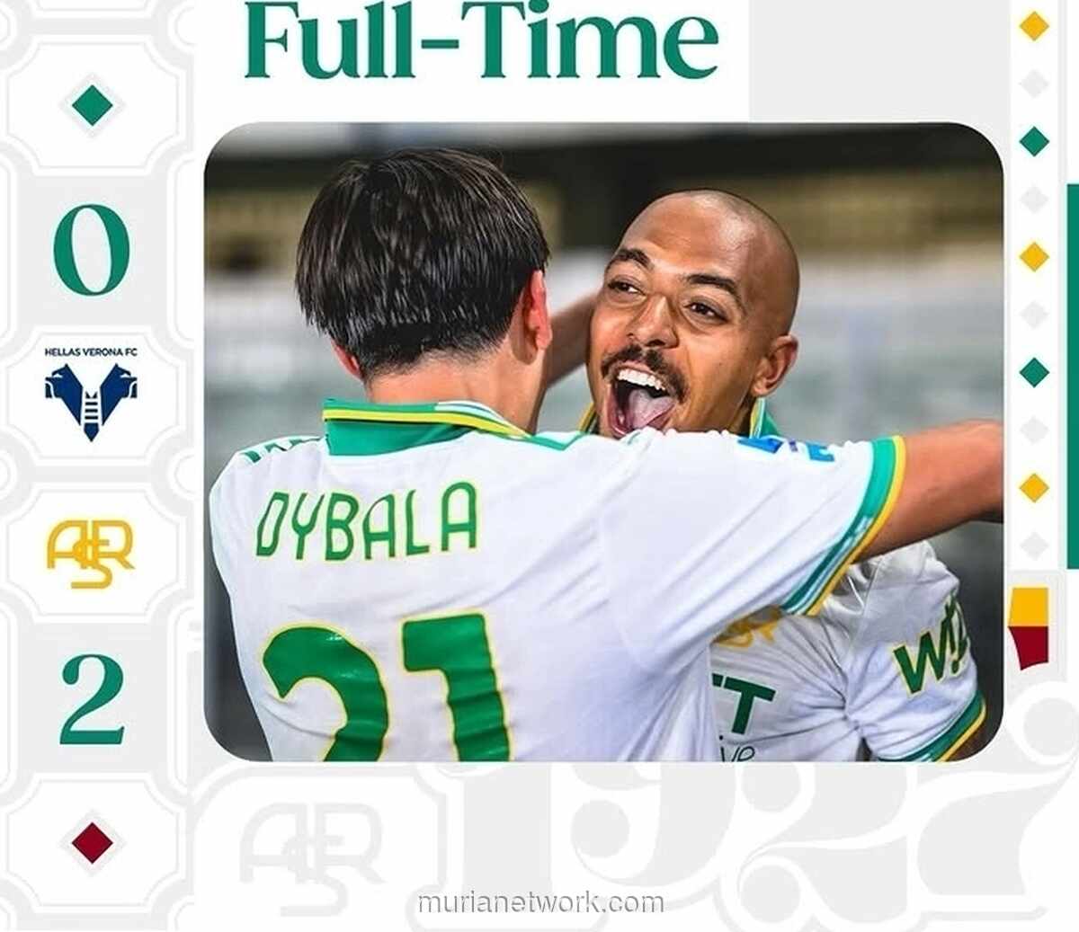 AS Roma Pastikan Tiket Liga Champions Usai Bantai Verona 2-0, Tuan Rumah Degradasi