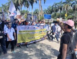 Ribuan Buruh Indomaret Demo di Depan Menara Indomaret PIK Tuntut Pembayaran Upah Lembur