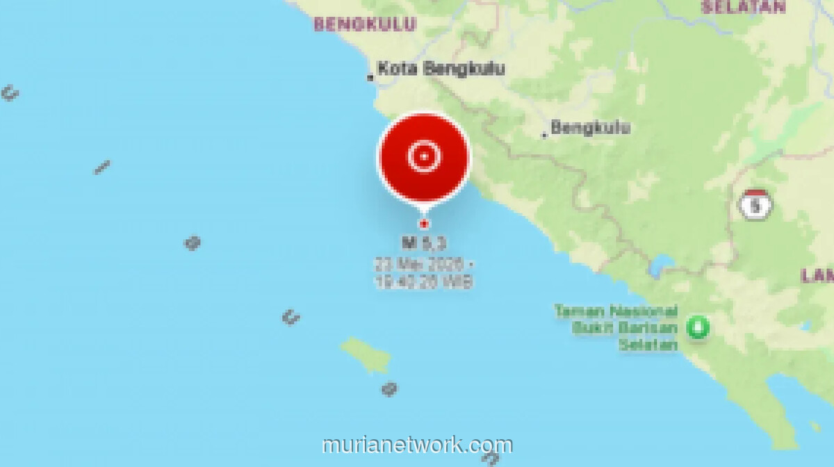 Gempa M5,3 Guncang Bengkulu Selatan, BMKG Pastikan Tak Berpotensi Tsunami