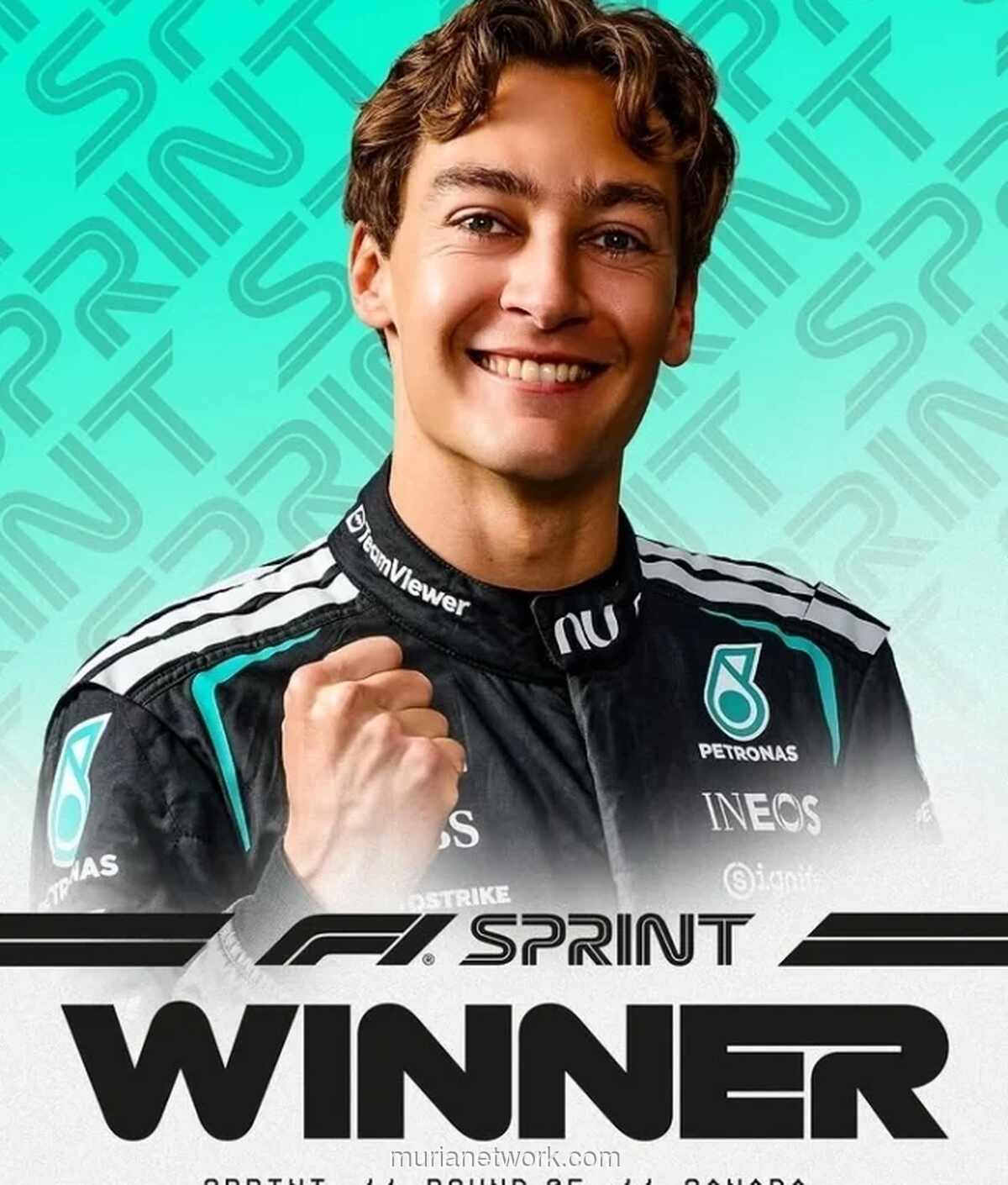 Russell Kalahkan Antonelli dalam Duel Sengit, Raih Kemenangan Sprint Race GP Kanada