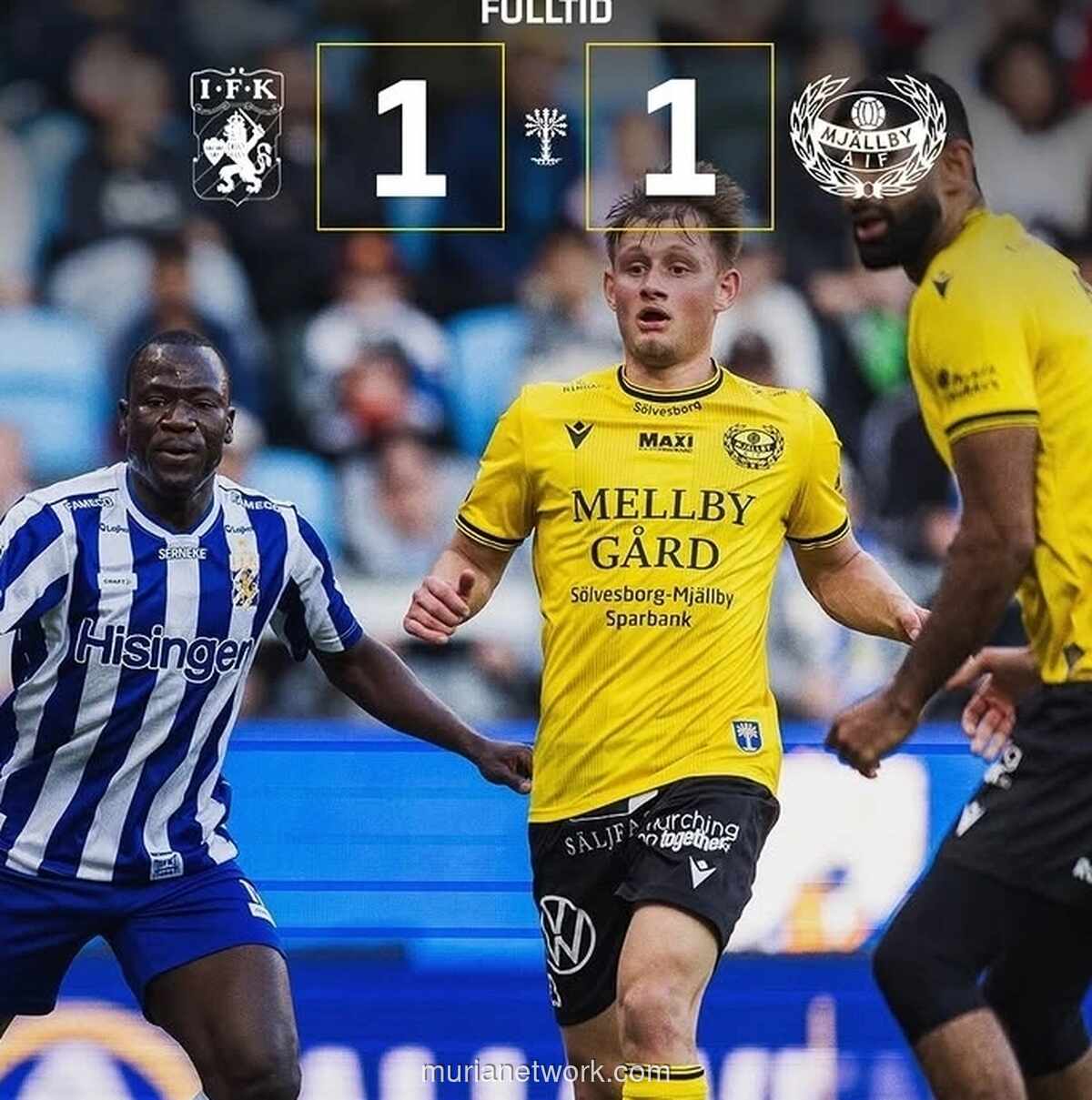 IFK Göteborg Gagal Amankan Kemenangan, Ditahan Imbang Mjällby 1-1 di Allsvenskan