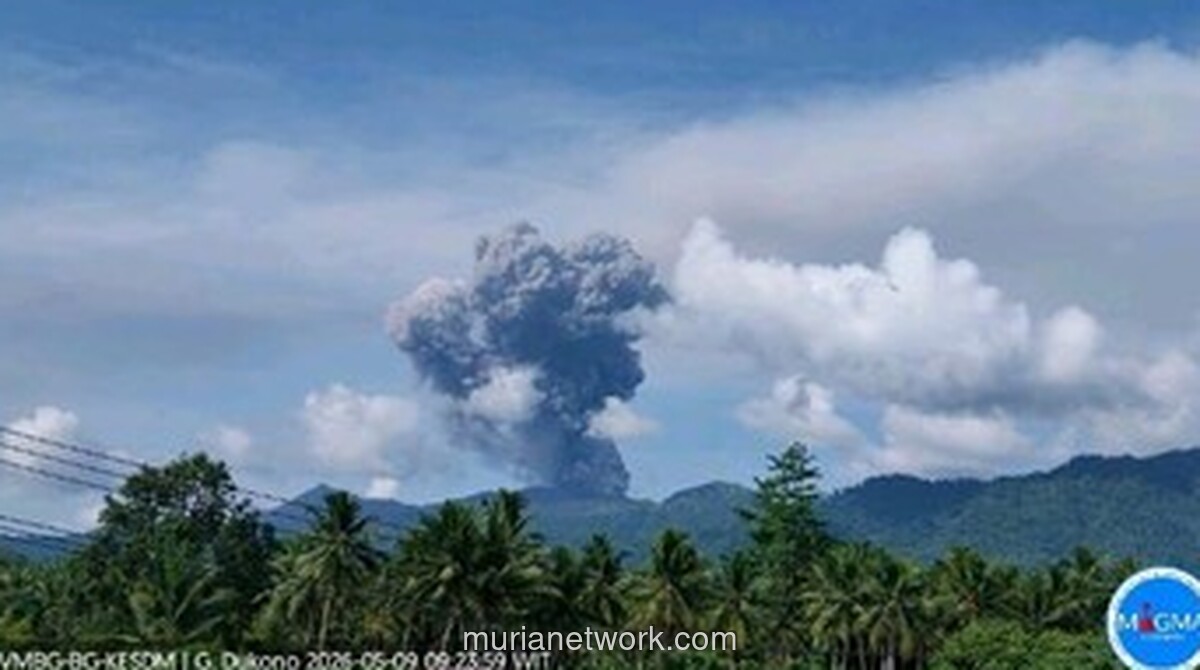 Gunung Dukono Erupsi Dua Kali Pagi Ini, Tiga Hari Setelah Letusan Tewaskan Pendaki