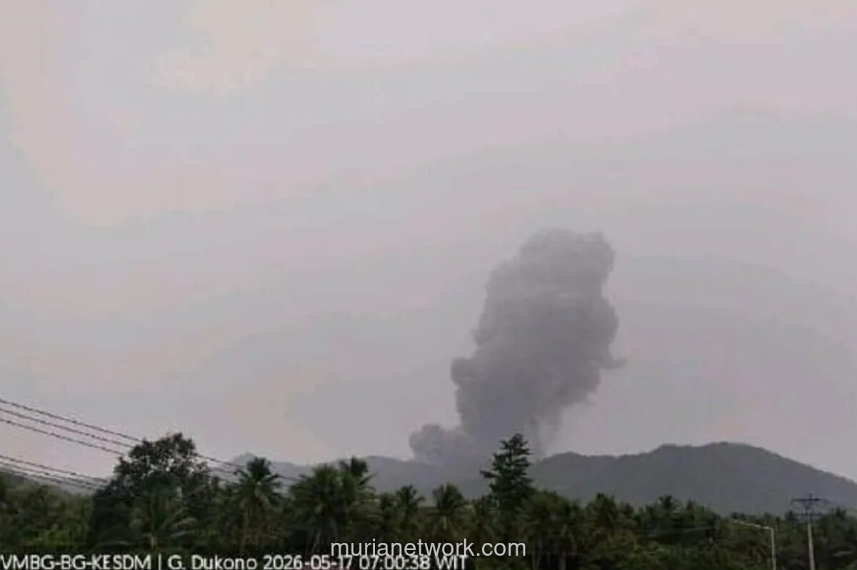 Gunung Dukono Erupsi, Kolom Abu Vulkanik Capai 3.200 Meter