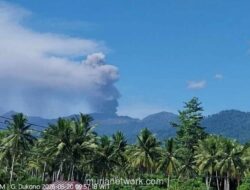 Gunung Dukono Erupsi, Semburkan Abu Vulkanik Setinggi 1.500 Meter ke Arah Utara