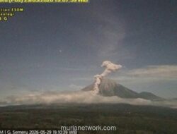 Gunung Semeru Erupsi, Kolom Abu Membumbung 2.000 Meter dan Awan Panas Luncur ke Tenggara