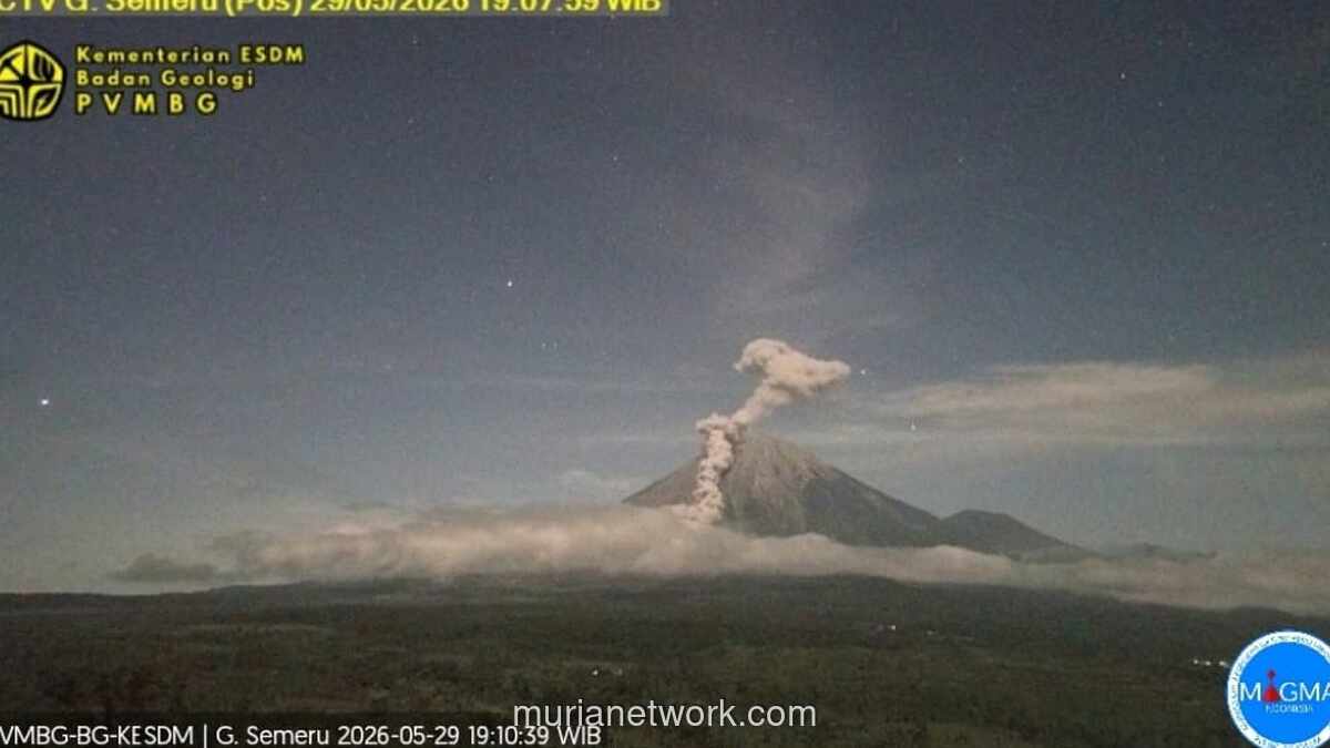 Gunung Semeru Erupsi, Kolom Abu Capai 2.000 Meter Disertai Awan Panas
