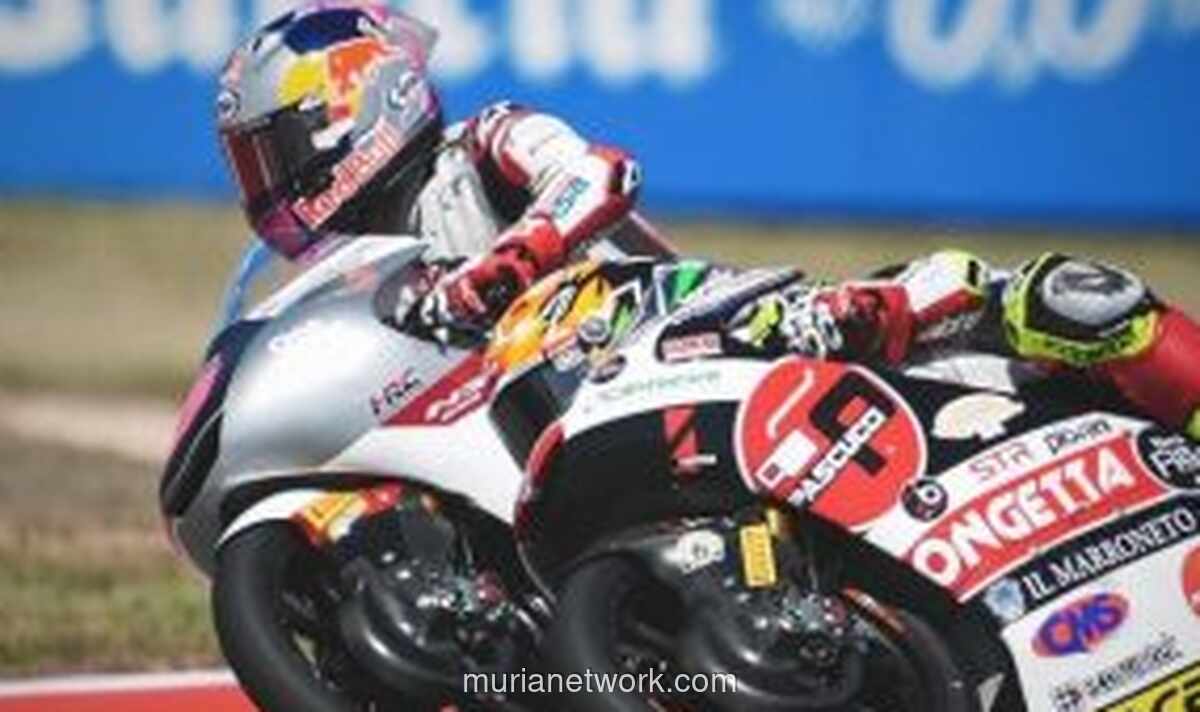 Veda Ega Pratama Balas Rival, Finis di Depan Hakim Danish pada FP2 Moto3 Prancis
