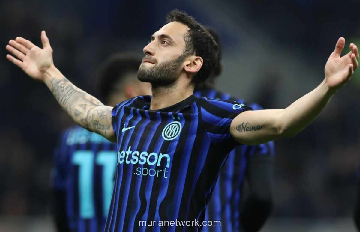 Inter Milan Tanpa Calhanoglu dan Pio Esposito Saat Hadapi Lazio Jelang Final Coppa Italia