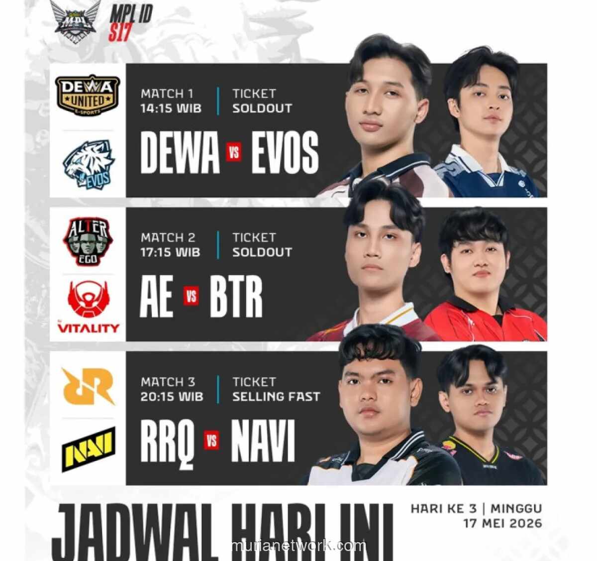 MPL ID S17 Memanas: Tiga Laga Penentu Nasib Tim di Zona Playoff pada Pekan Kedelapan