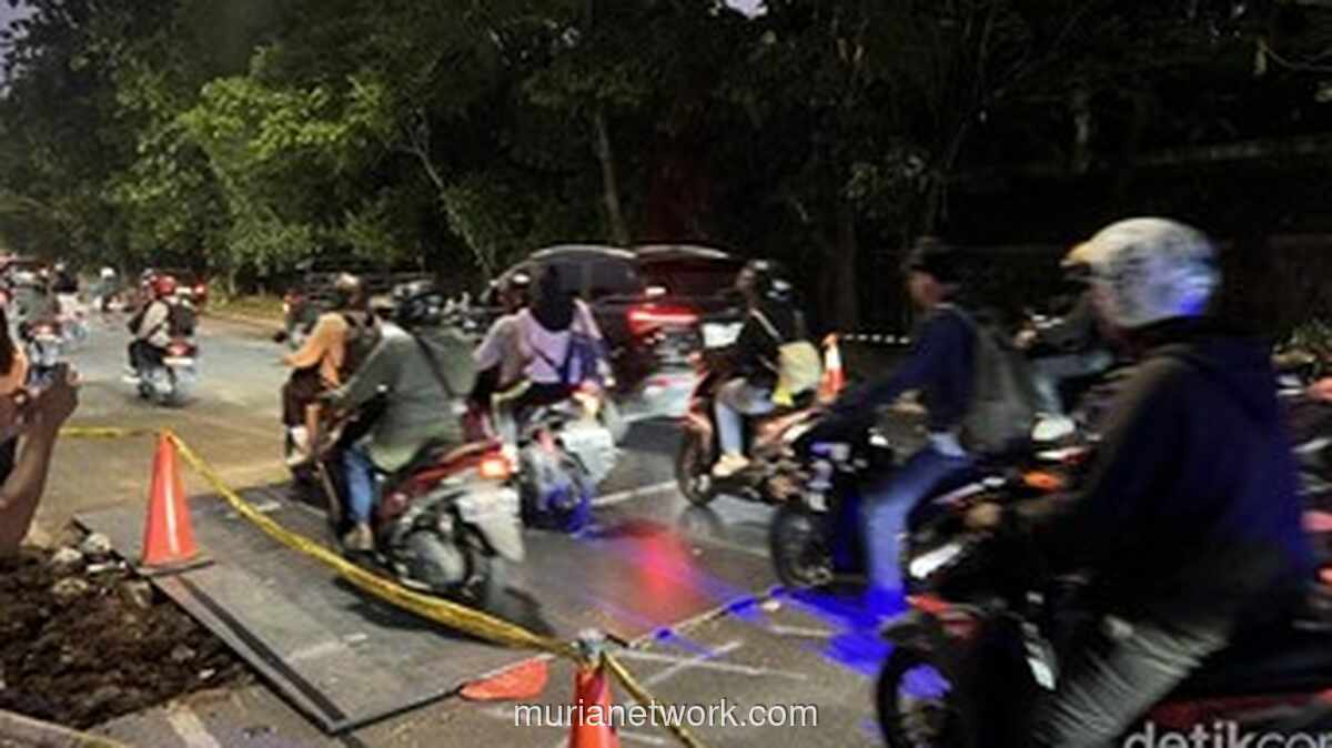Jalan Lenteng Agung Mulai Dilalui Kembali Setelah Ditutup Pelat Besi, Lalu Lintas Berangsur Normal