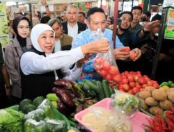 Khofifah Tinjau Pasar Klojen, Dorong Koordinasi Daerah Jaga Stabilitas Harga dan Pasokan Pangan