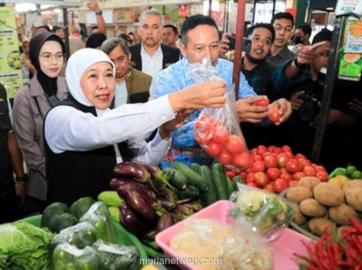 Khofifah Tinjau Pasar Klojen, Dorong Koordinasi Daerah Jaga Stabilitas Harga dan Pasokan Pangan