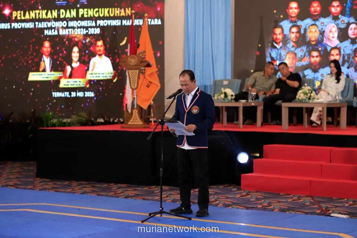 PBTI Resmi Lantik Pengprov Taekwondo Maluku Utara Masa Bakti 2026–2030, Gubernur Terima Sabuk Hitam Kehormatan
