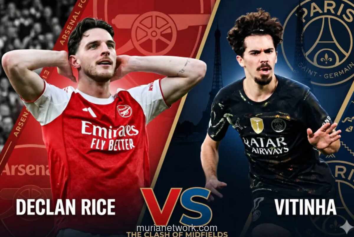 Duel Declan Rice vs Vitinha di Final Liga Champions: Kunci Kemenangan Arsenal atau PSG di Lini Tengah