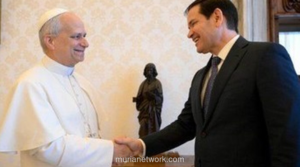 Menhan AS Rubio Temui Paus Leo XIV di Vatikan, Tegaskan Komitmen Perdamaian Timur Tengah