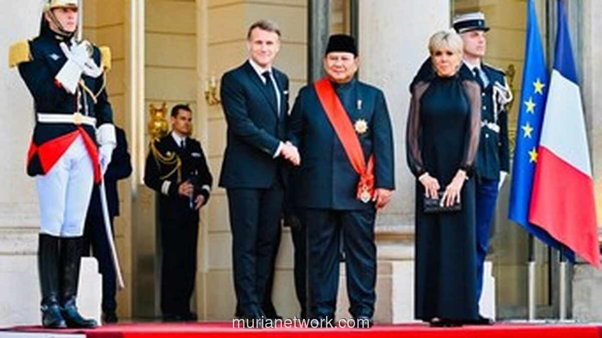 Prabowo Sandang Penghargaan Tertinggi Prancis di Jamuan Kenegaraan Istana Élysée