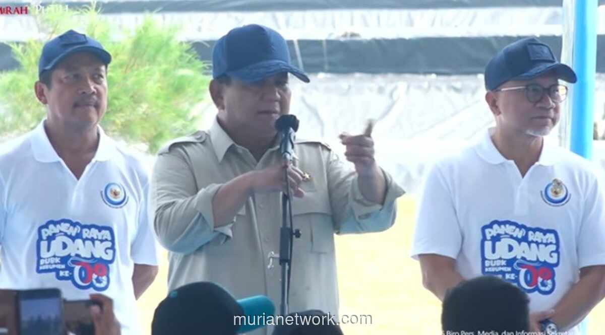 Prabowo Panen Raya Udang Vaname di Kebumen, Sebut Sentra Tambak Ini Berdaya Saing Global