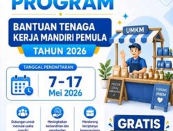 Kemnaker Buka Pendaftaran Program Bantuan Tenaga Kerja Mandiri Pemula 2026 Mulai 7 Mei