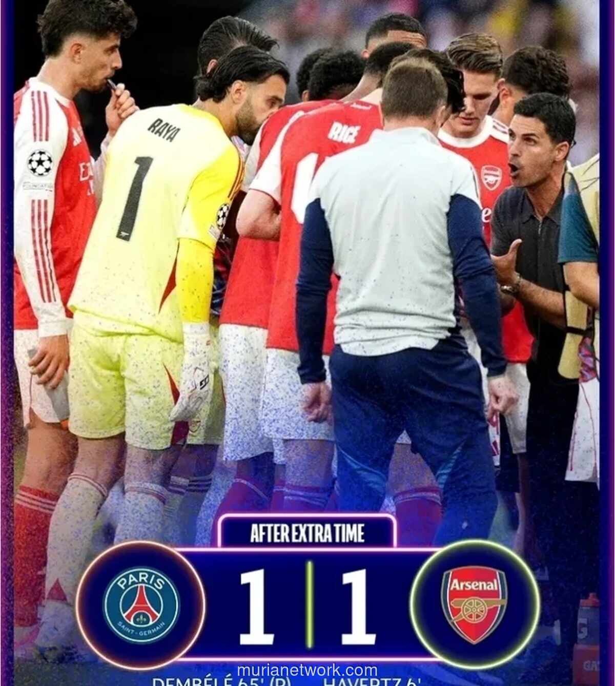Final Liga Champions 2025/2026: PSG vs Arsenal Berujung Adu Penalti setelah 120 Menit Imbang 1-1
