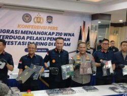 Imigrasi Amankan 210 WNA di Batam Terkait Dugaan Penipuan Investasi Online