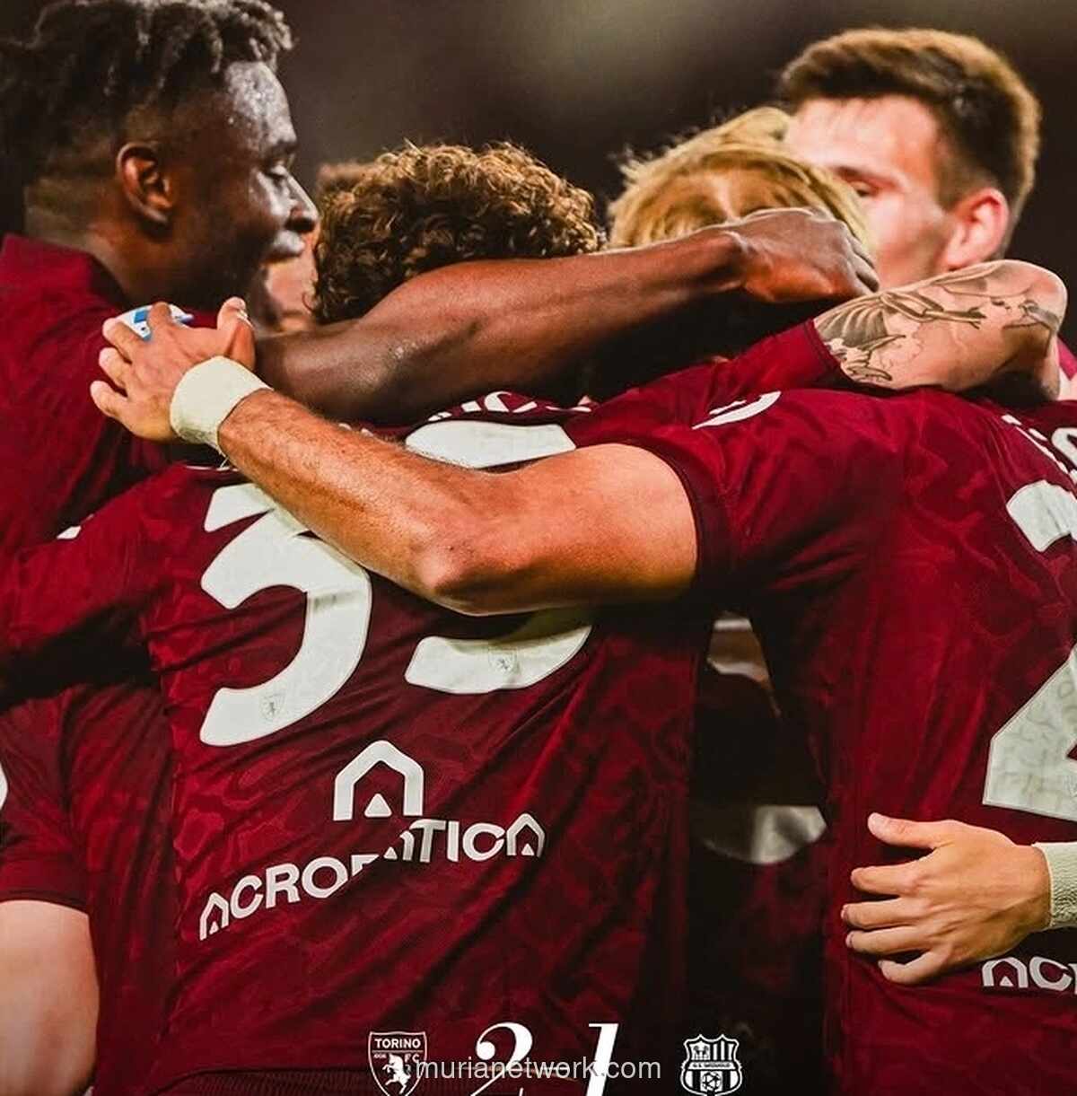 Torino Comeback Taklukkan Sassuolo 2-1, Jaga Asa ke Eropa