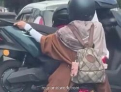 Polisi Tilang Perempuan di Makassar yang Viral Bonceng Motor Listrik Sambil Naik Motor