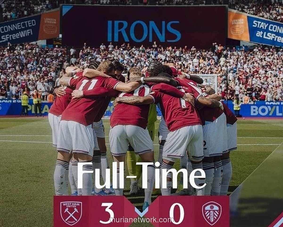 West Ham United Degradasi ke Championship meski Hajar Leeds 3-0 di Laga Pamungkas