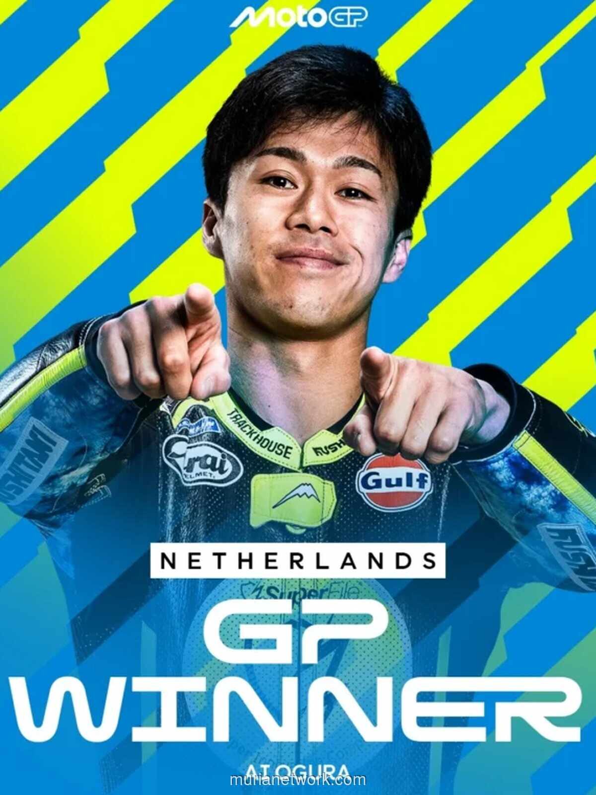 Ai Ogura Juarai MotoGP Belanda 2026, Trackhouse Raih Finis Satu-Dua