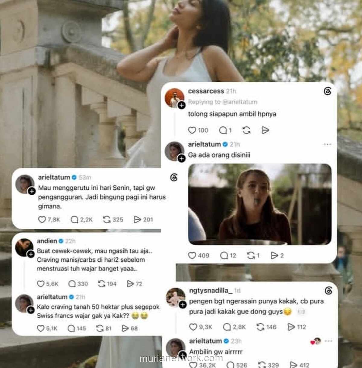 Ariel Tatum Curi Perhatian Warganet dengan Gaya Santai dan Humoris di Threads