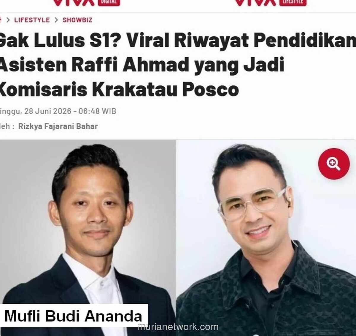 Asisten Pribadi Raffi Ahmad Jadi Komisaris Krakatau Posco, Publik Sorot Jalur Koneksi