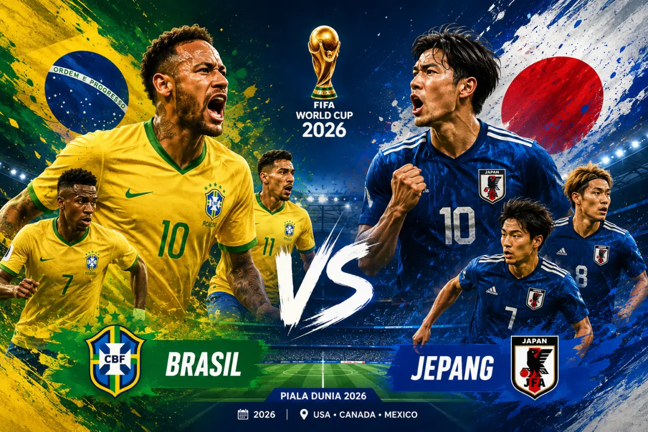Brazil vs Jepang: 14 Kali Bertemu, Jepang Cuma Sekali Menang