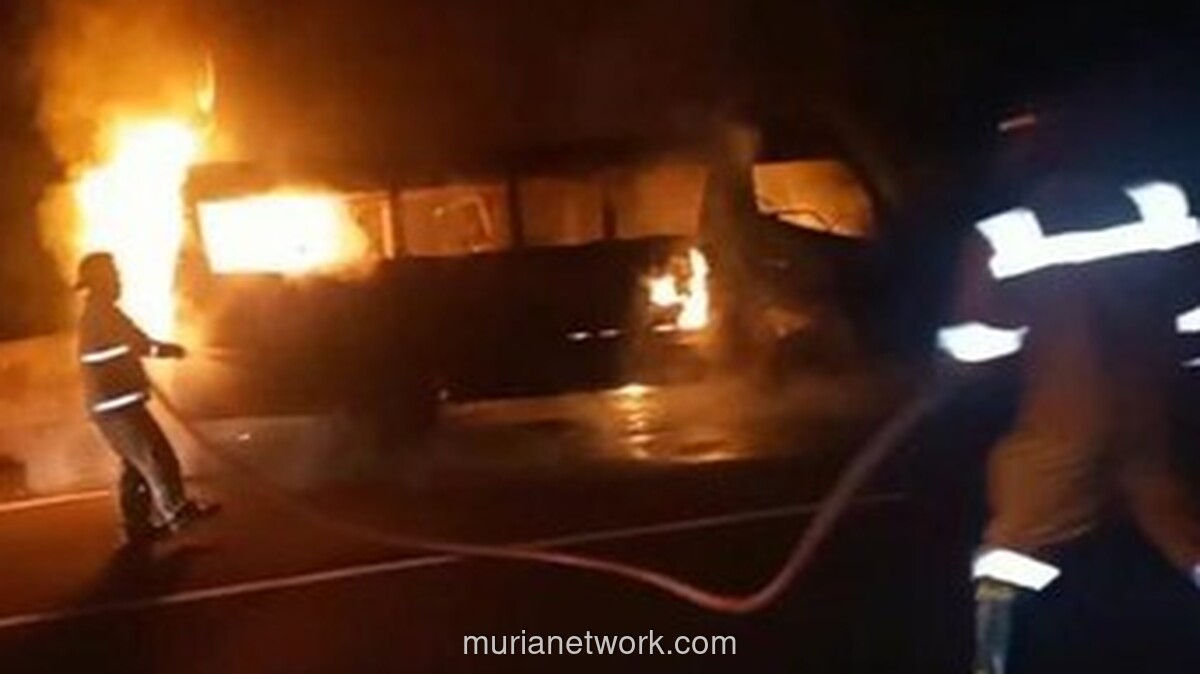 Bus Terbakar di Tol Jakarta-Cikampek Km 38, Lalu Lintas Sempat Macet